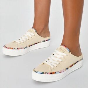 Keds X Rifle Paper Co. Triple Kick Mule Tan Size 7.5